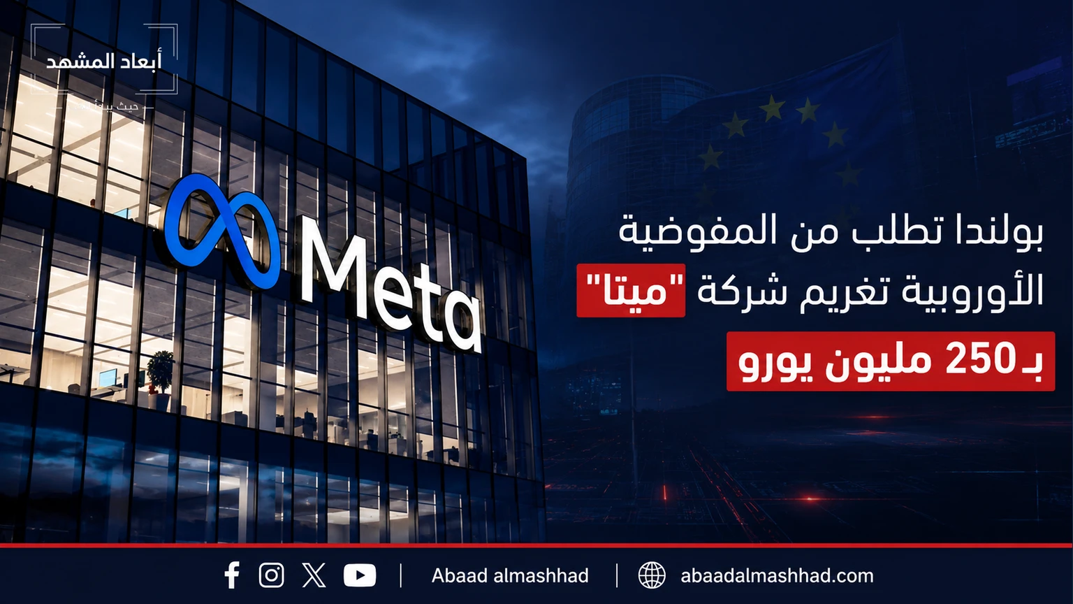 بولندا تطلب من المفوضية الأوروبية تغريم شركة "ميتا" بـ250 مليون يورو