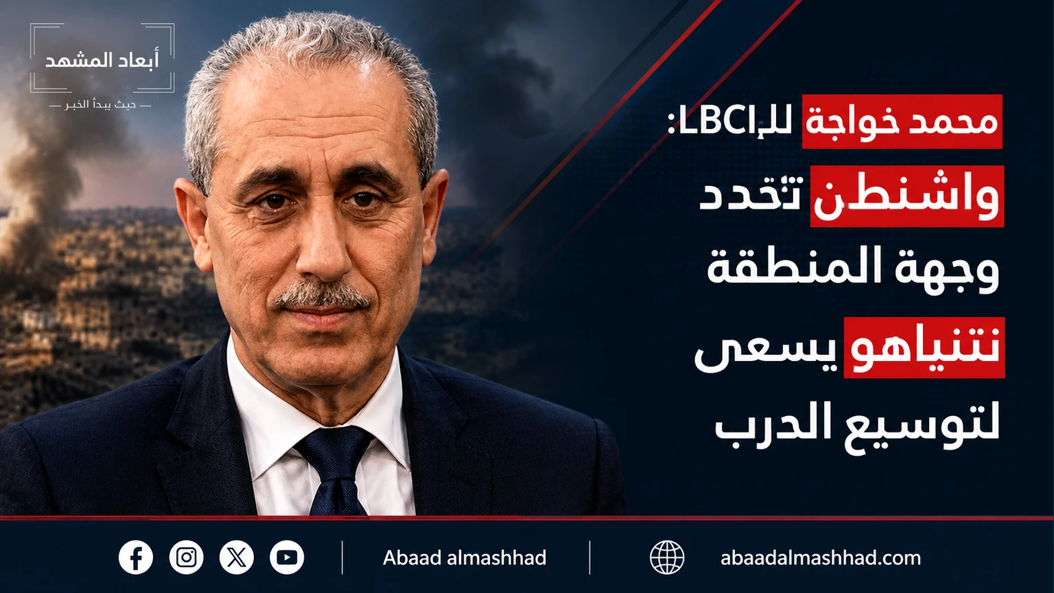محمد خواجه للـLBCI: واشنطن تحدد وجهة المنطقة ونتنياهو يسعى لتوسيع الحرب